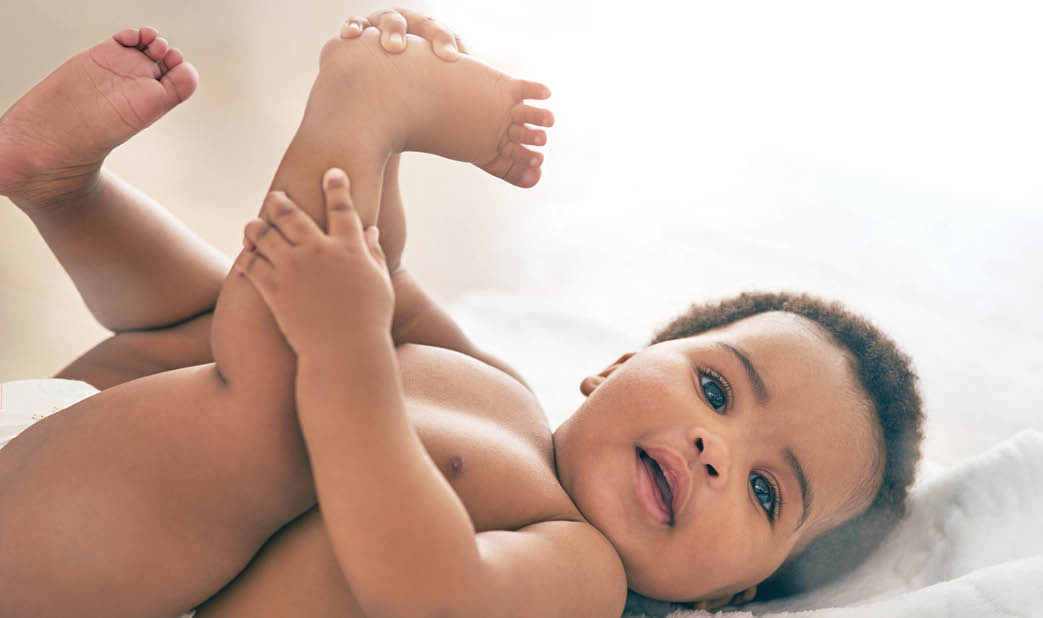 Shot of an adorable baby girl at home