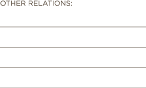 OTHER RELATIONS: __________________________________ __________________________________ ______________________________   